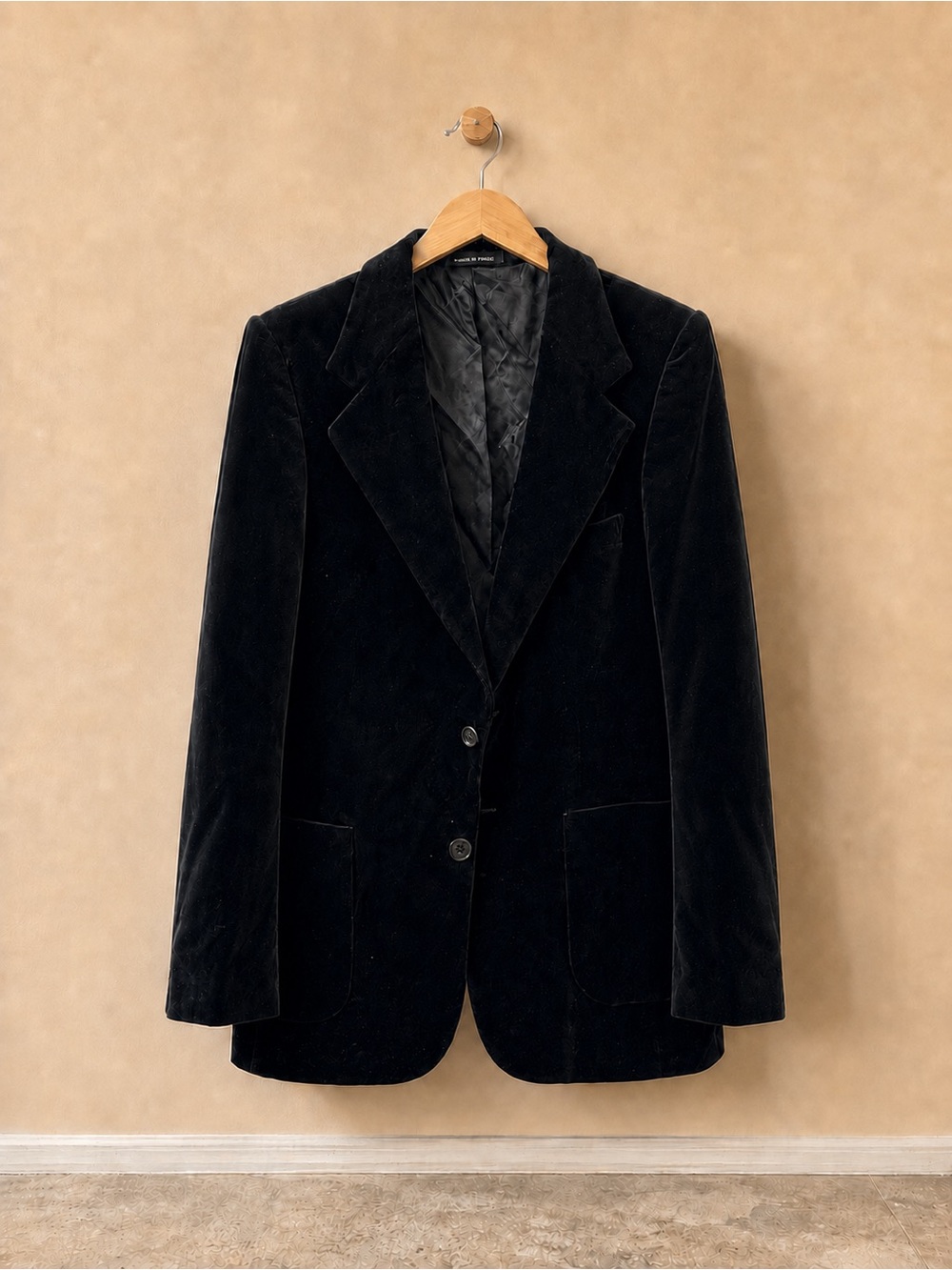 Yves Saint Laurent Black Velvet Sport Coat